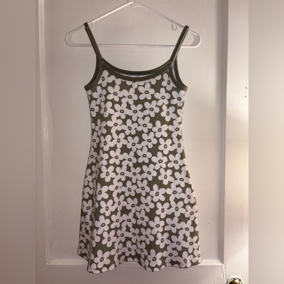 American Eagle x TSITP Green Floral Ribbed Knit Mini Dress - Extra Small - Picture 4 of 13